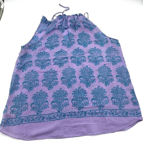 Anthropologie HD in Paris 100% Silk Panorama Batik Print Top - SIZE 8 - Picture 12 of 14